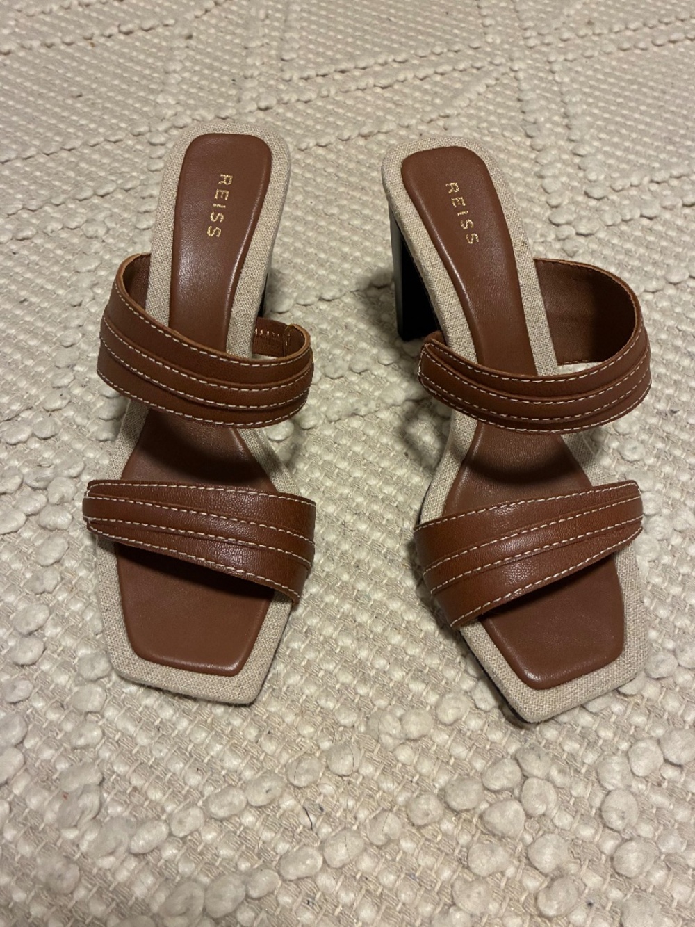 Reiss high heel mule sandals